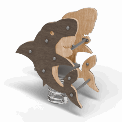 Качалка на пружине “Акула” сдвоенная, АттраЭкспо