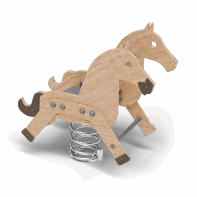 Качалка на пружине “Лошадь” сдвоенная, АттраЭкспо