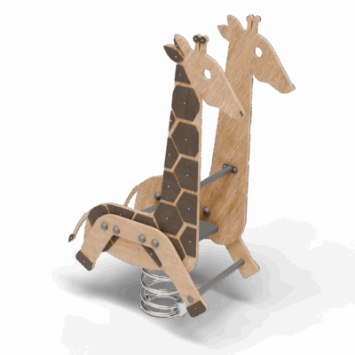 Качалка на пружине “Жираф” сдвоенная, АттраЭкспо