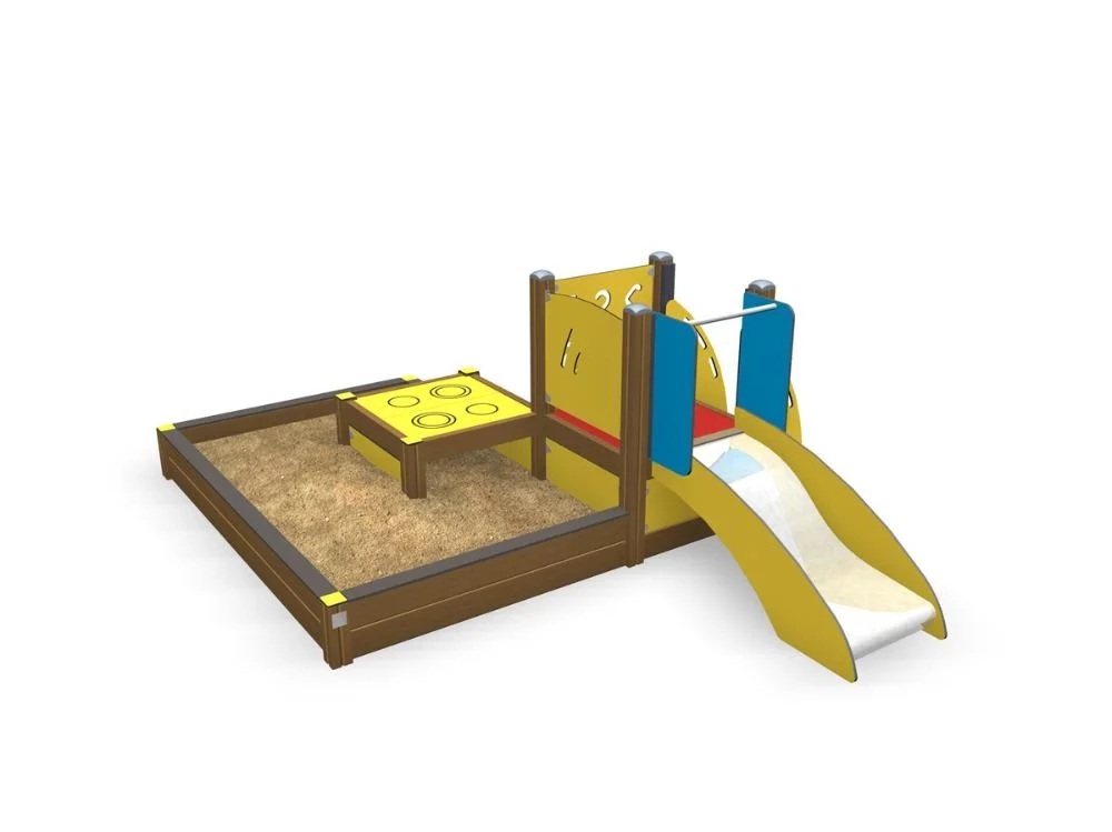 Детская площадка с песочницей и горкой «Роза»