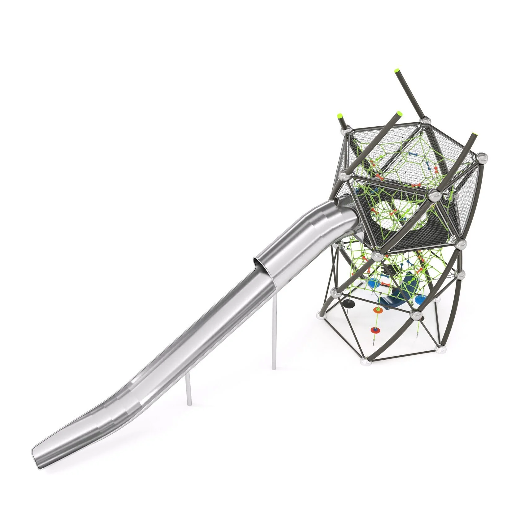 Игровая канатная башня с горкой арт. SHLP0003