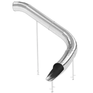 Горка из нержавеющей стали, угловая, закрытая, высота 4 440 мм арт. SGN0035