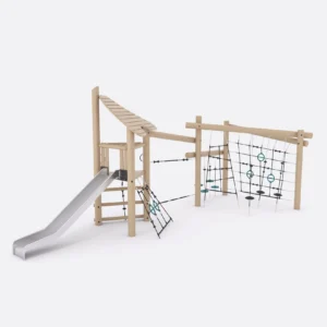 Игровой комплекс с горкой из робинии арт. SHLG0003