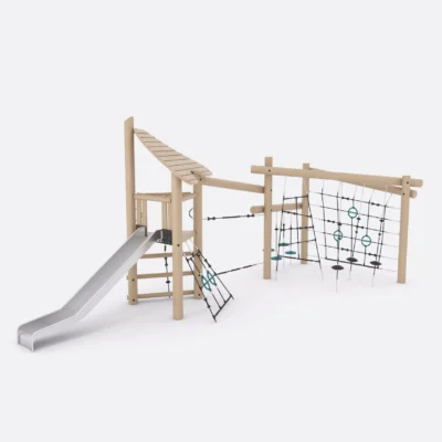 Игровой комплекс с горкой из робинии, Шелби