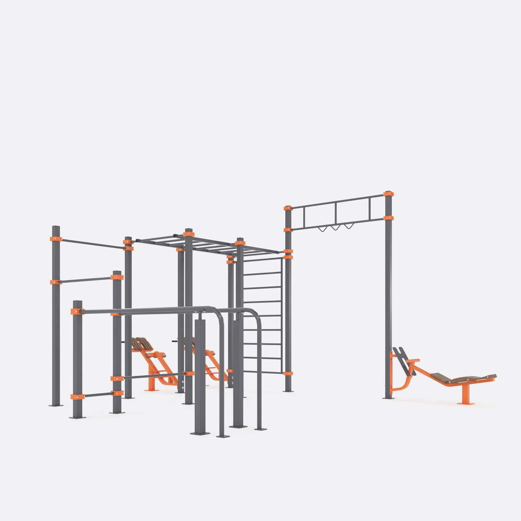 Спортивный большой уличный комплекс