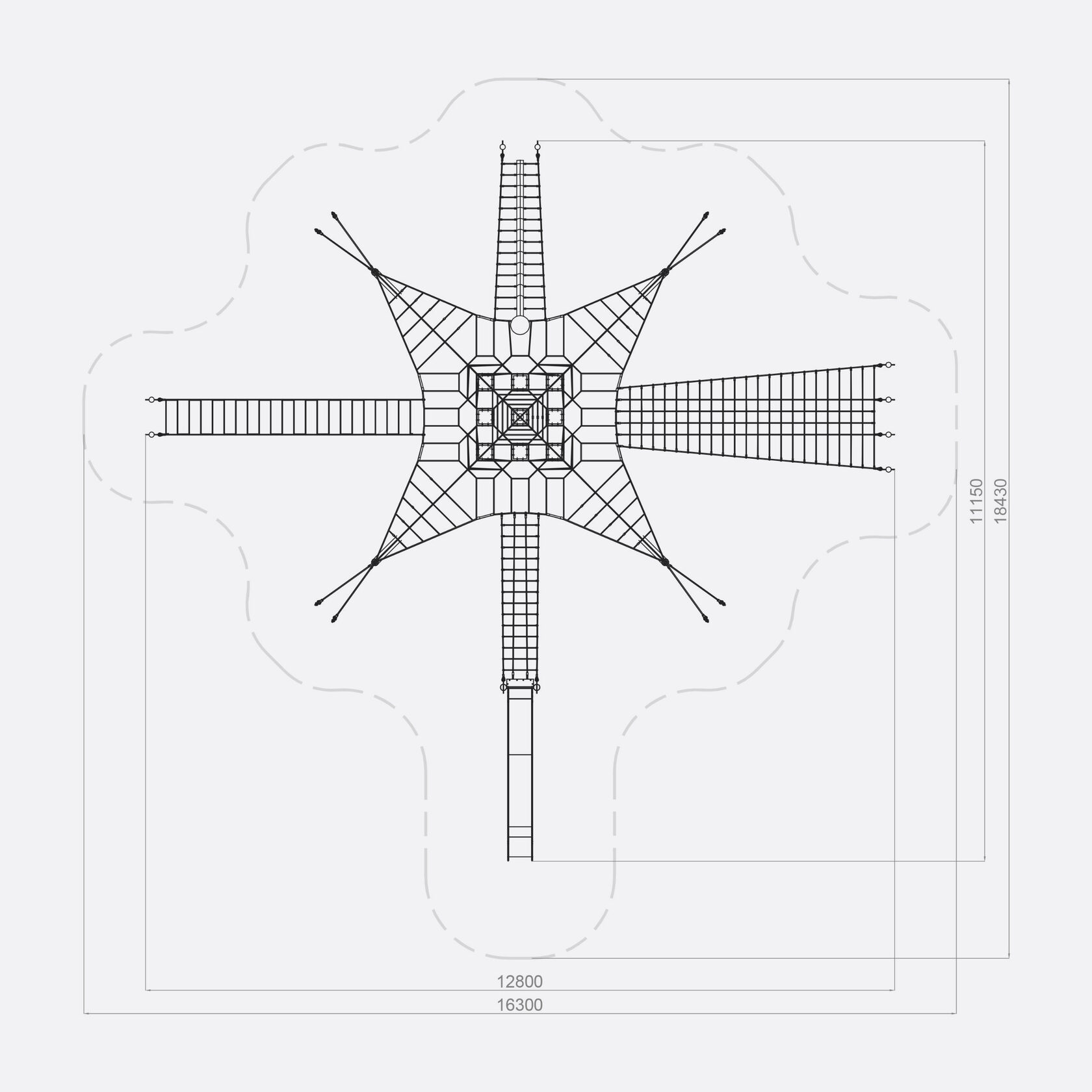 Канатный комплекс пирамидальной формы арт. SHPR-0019 — изображение 3