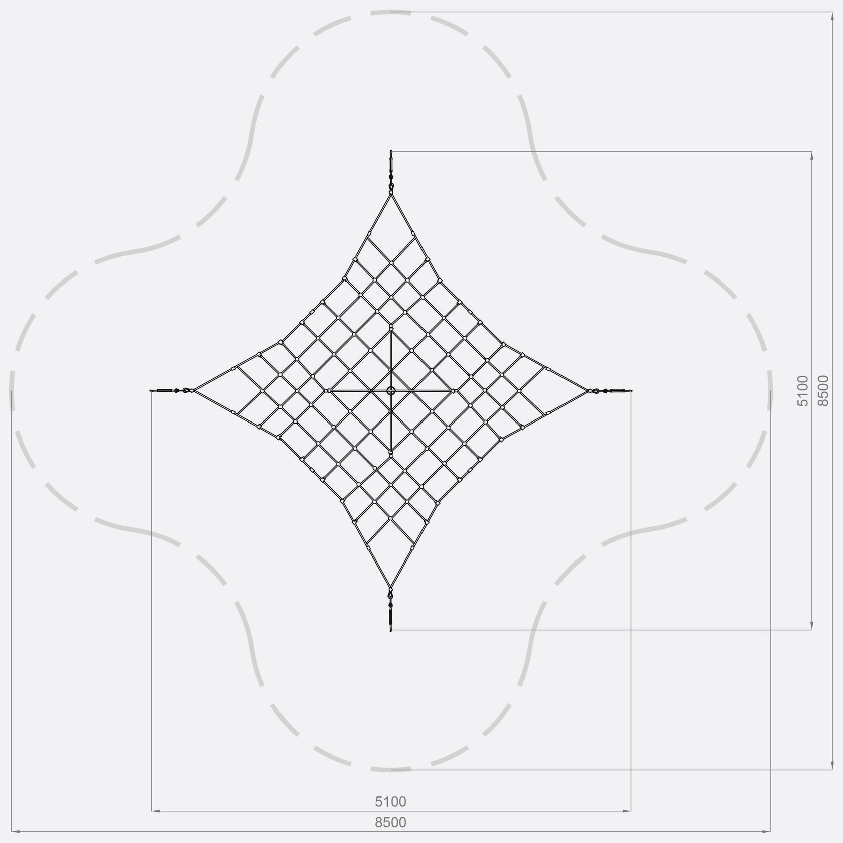Канатный комплекс пирамидальной формы арт. SHPR0014 — изображение 3