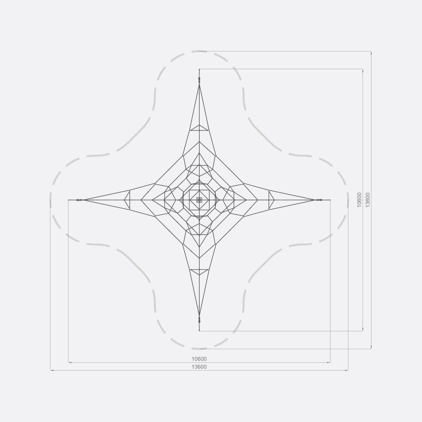 Канатный комплекс пирамидальной формы арт. SHPR0008 — изображение 2
