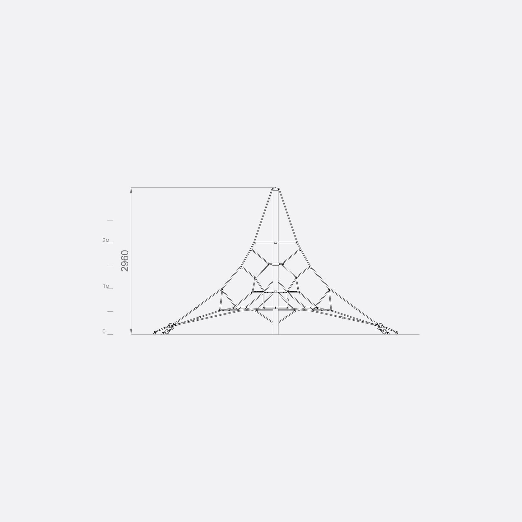 Канатный комплекс пирамидальной формы арт. SHPR0004 — изображение 2