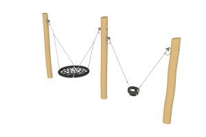 Качели с одной осью вращения