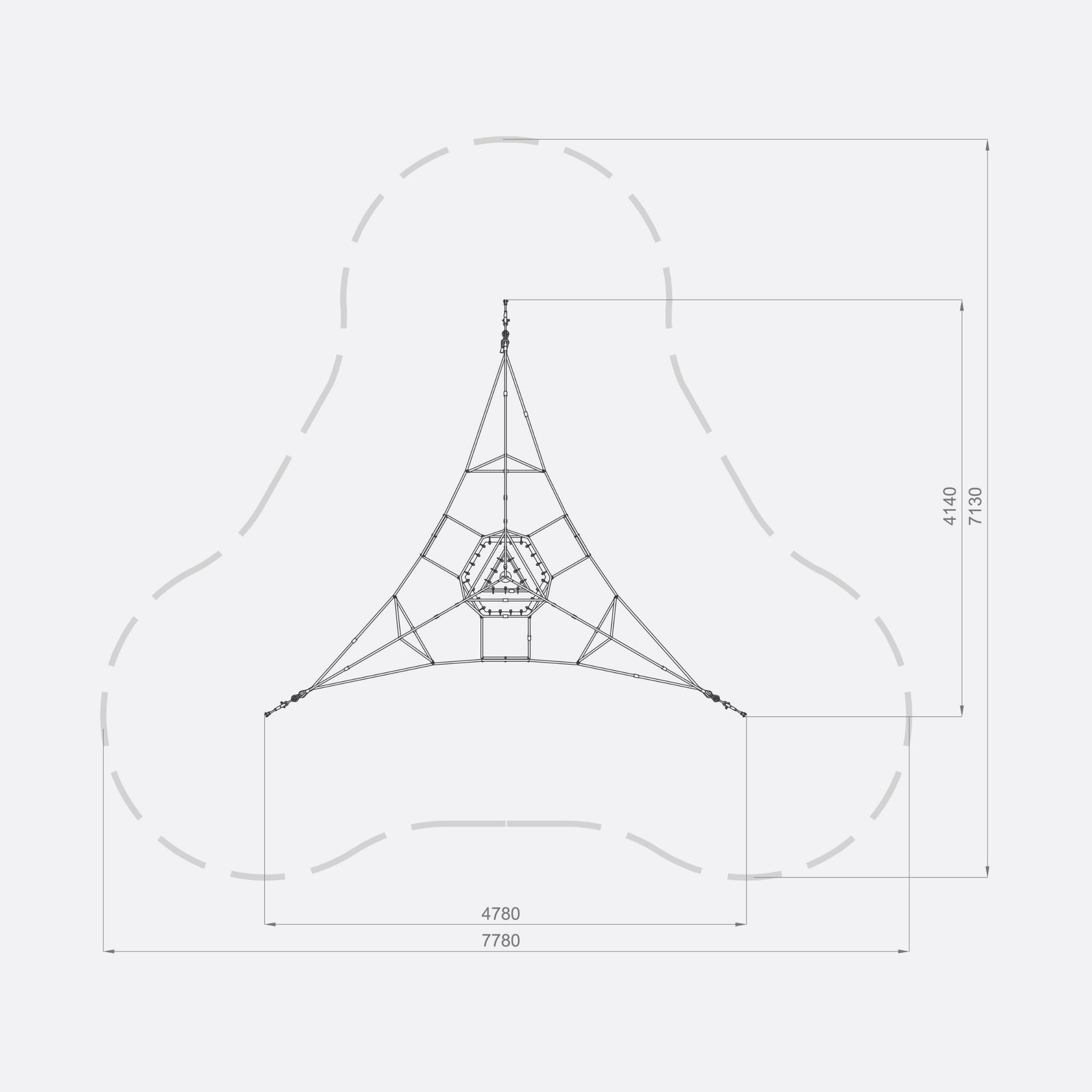 Канатный комплекс пирамидальной формы арт. SHPR0009 — изображение 3