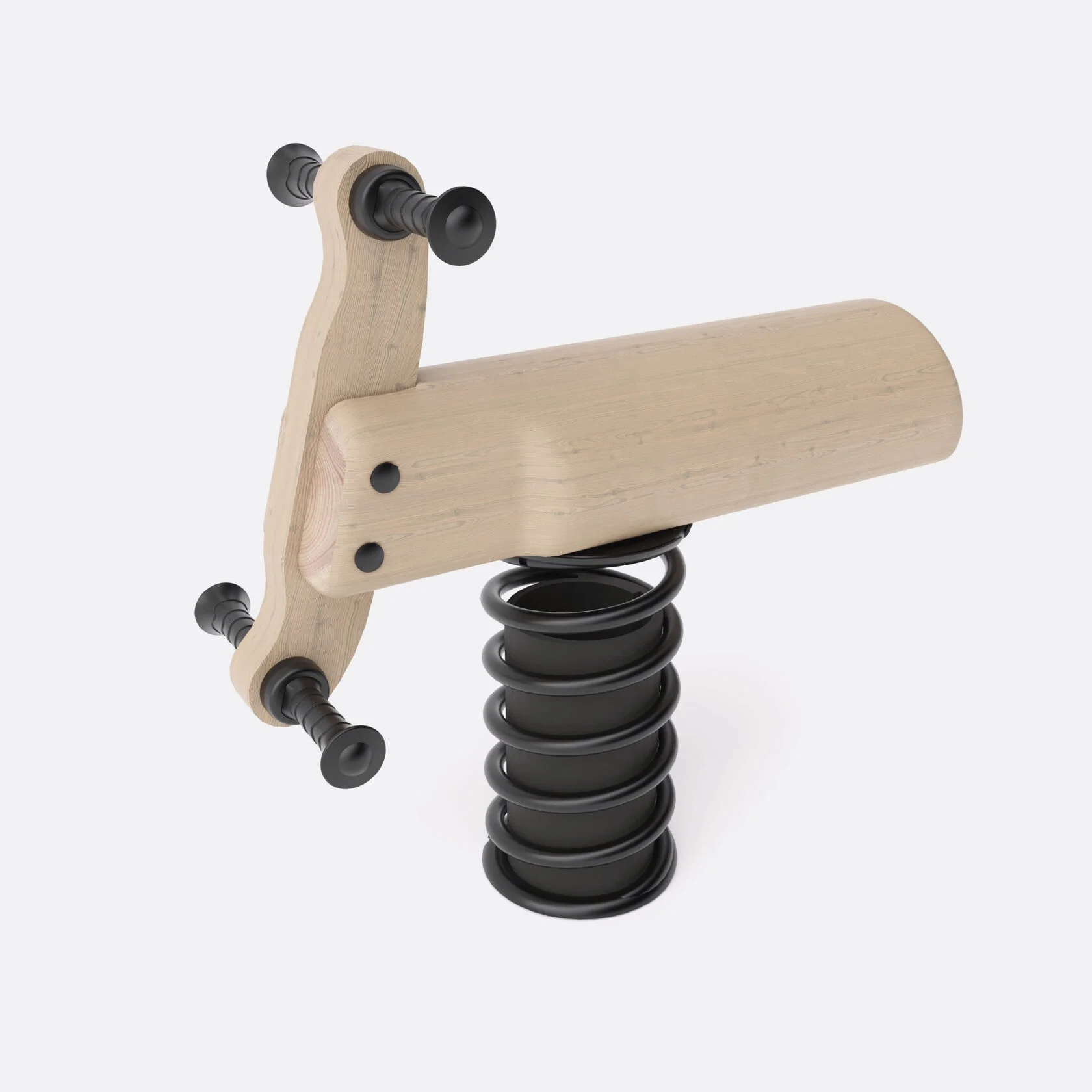 Качалка на пружине из робинии арт. SHLG0017