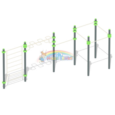 Комплекс турников с шведской стенкой и рукоходом "СХ-21", Наша семья