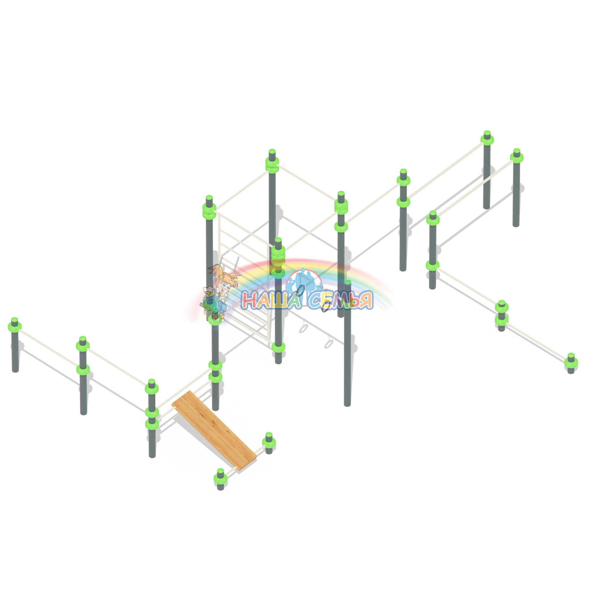 Спортивный комплекс для воркаут "СХ-39", Наша семья