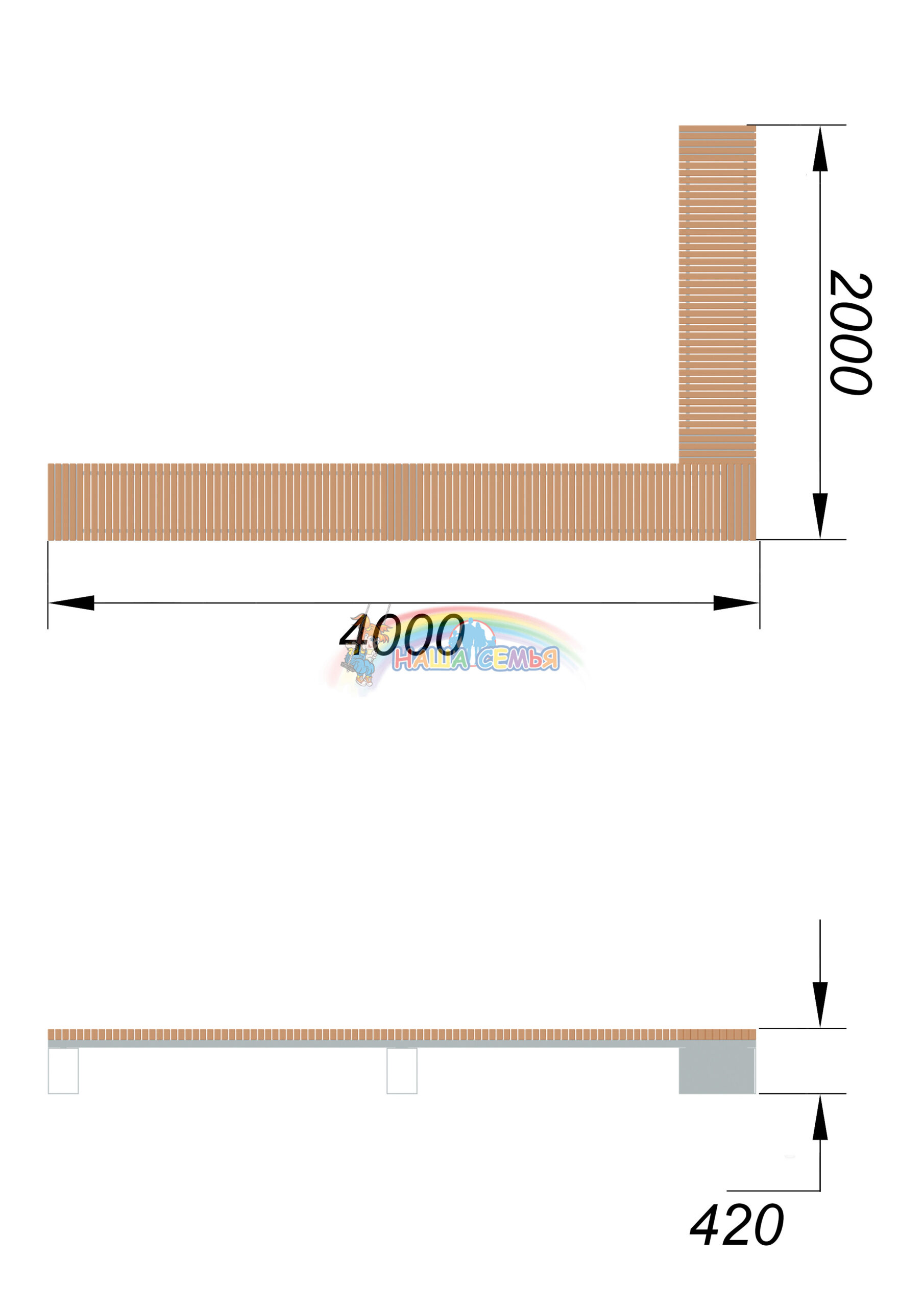 Скамья угловая "Тип 2", Наша семья — изображение 2
