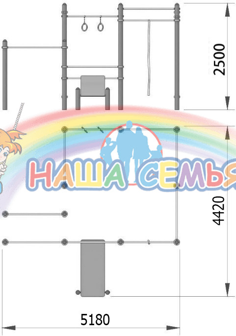 Спортивный комплекс для воркаут "СХ-35", Наша семья — изображение 2